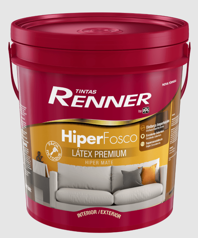 Tinta Renner Latéx Hiper Fosco 18 Litros Branco